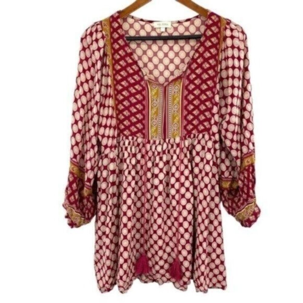 Velzera Women’s Boho Peasant Tunic Dress
